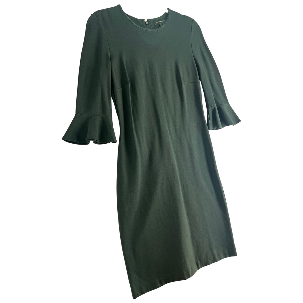 Banana Republic Women Black Bell Sleeve Minimalist Workwear Sheath Dress Size 4 - Picture 2 of 7